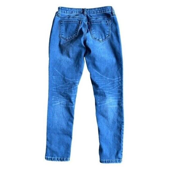 Rampage Skinny Jeans Size 5 Juniors Y2k Roses Embroidered Ankle Length Mid Rise - Picture 4 of 7